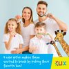 55Dental Kids Toothbrush Set of Soft Giraffe Toothbrush for Kids 3-9. Easy-Grip, Bristle Cover, Self-Standing & Splited Bottom for Cup Rim. by Lix, 4 Colors