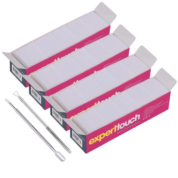 1300 pcs Lint Free Nail Art Gel Polish Remover Cotton Pad Nail Wipe With 2 Pcs Cuticle Double Head Pusher Remover Tool