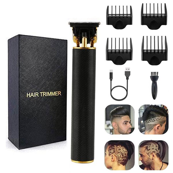 XASMA Professional Hair Clippers for Mens Zero Gapped Cordless Hair Trimmer Professional Haircut & Grooming Kit for Men Rechargeable LED Display (Black)