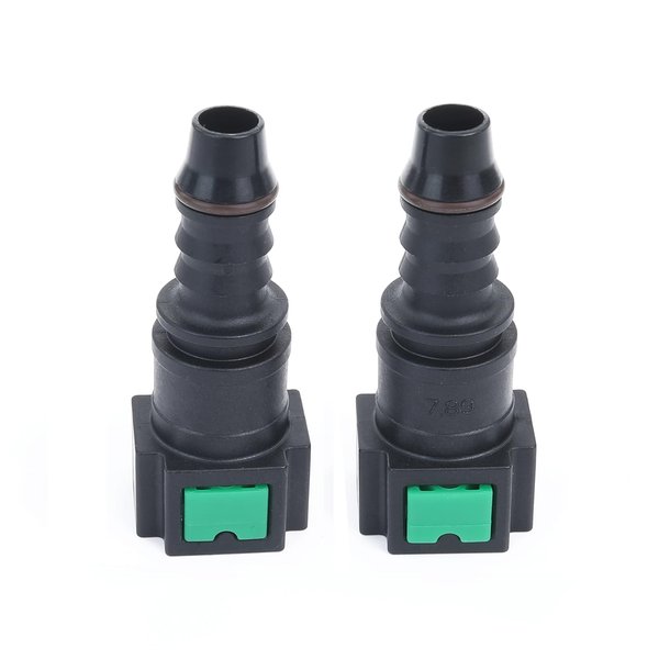 AC PERFORMANCE 2PCS Plastic Fuel Fitting Quick Connect Female 5/16 Tube to Male 3/8 Barb