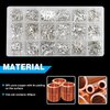 420pcs Non-Insulated Ring Terminals & Fork Connector Kit 22-16/16-14/12-10 Gauge Wire Lugs Battery Cable Terminals Wire Crimp Connectors High Temperature T2 Pure Non-Insulated Copper Connector
