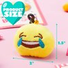 JOYIN 28 Pack Valentines Day Gifts Cards with Expression Face Plush Key-chain, Greeting Cards with Plush for Valentine Classroom Exchange, Kids Party Favor, Game Prizes and School Rewards