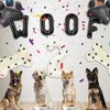 Dog Theme Balloons - 2nd Dog Birthday Party Decorations, 40 Inches Number 2 Foil Balloons, Paw and Bone Balloons, WOOF Letter Balloons, Paw Prints Stickers for Pet Kids Dog Birthday Party Supplies