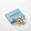SWEETV Gold Bridal Hair Clip,Floral Bridal Hair Comb Barrette Flower Hair pieces for Brides Wedding