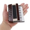 Seawoo Dselvgvu Miniature Accordion with Case Mini Musical Instrument Replica Collectible Miniature Dollhouse Model Home Decoration (Red, 4.06"x3.53"x1.56")