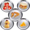 AIYoo Stainless Steel Plates 2 Set Metal Dinner Dishes 10 Inch Reusable Dinner Plates Great for Picnic,Outdoor Camping,BBQ plate,Steak plate,Shatterproof Dishwasher Safe