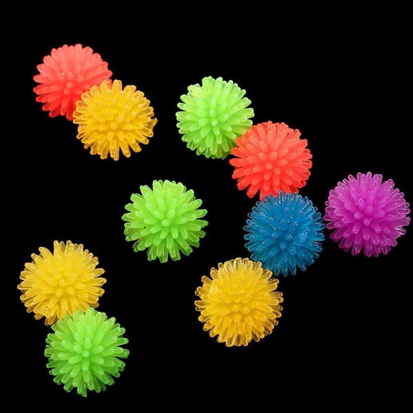 JJLFresheners 10Pcs Cute Funny Cat Toys Arbutus Ball Stretch Plush Ball Cat Toy Ball Creative Colorful Interactive Cat Soft Spiky Cat Chew Toy
