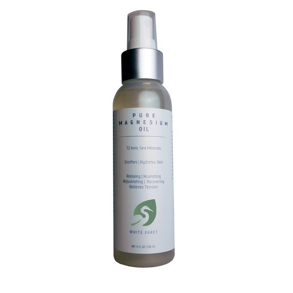White Egret Pure Magnesium Body Oil, 4 Ounce