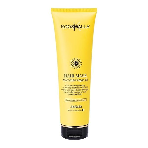 Generic Koosmalla Moroccan Argan Oil Hair Mask, 10 fl oz, Yellow/black