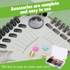 120 pcs Hair Extension Clips, Complete Hair Extensions Clip Wig Making Set, Wig Clips for Hair Extensions Include Hair Sewing Needles and Threads