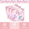 170Pack Butterfly Decorations Disposable Paper Plates Napkins Cups Tablecloth and Banner for Girl Butterfly Decorations, Serve 24 Butterfly Party Decoration