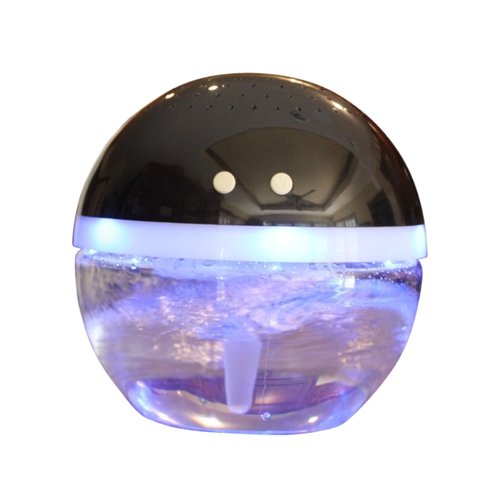 EcoGecko Magic Ball, Light Up Air Revitalizer, Air Freshener, Room Aromatizer, Aroma and Essential Oil Diffuser with Orange Peel, Cinnamon Oils, 2 Bottle 30ml Each (Black)