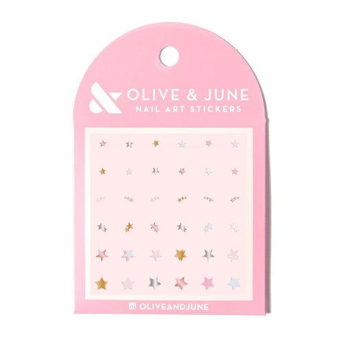 Olive & June Nail Art Stickers | Easy-to-Use Nail Designs | Nail Art Made Easy | Hand-Screened, No-Fade Ink | Accent, Mix & Match, or Cover Chipped Polish | You're a Star