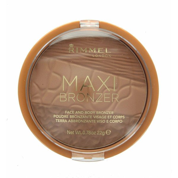 Rimmel Maxi Bronzer Face & Body Bronzing Powder Net Wt 0.78oz 22g (003 Dark)