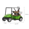 LOGOFUN Mini Golf Cart Statue Miniature Golf Cart Model 1:36 Scale Golf Cart Sculpture Ornament for Dollhouse Accessories - Green