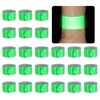 PATIKIL 22cm Reflective Bands, 24pcs Reflective Arm Bands Straps Wrist Reflective Running Gear Safety Reflective Straps Bracelets High Visibility for Night Walking Bicycle, Green
