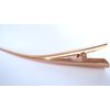 Rose gold textured metal alligator hair claw clip clamp