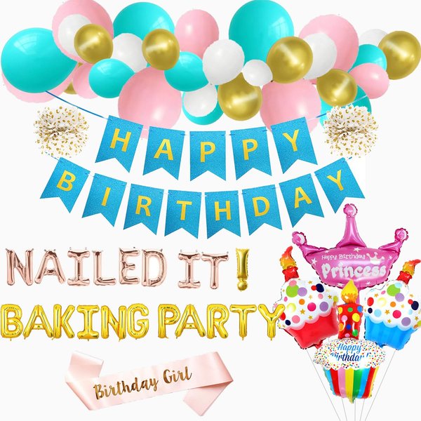 Nailed It Baking Birthday Party Decorations, Baking Themed Birthday Party Decorations, Baking Birthday Party Supplies Party Favors, Cooking Theme Birthday Party Decorations, Chef Themed Birthday Party