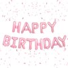 Happy Birthday Balloons Banner Pink,16Inch Mylar Light Pink Foil Letter Balloons,Pastel Pink Happy Birthday Sign Banner Bunting for Girls Boys Women Men Birthday Party Decorations