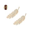 2Pcs Gold Vintage Alloy Feather Leaf Hair Clips Barrettes Hairpin Luxury Hair Comb Clips Women Hair Jewelry Hair Clips Hair Accessories