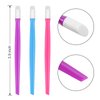 10pcs Rubber Nail Cuticle Pusher Tipped Plastic Handle Nail Art Tool Nail Acrylic Cuticle Pusher Cleaner (Random Color)