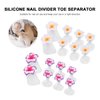 Beaupretty 2 Boxes Nail Polish Toe Separator Silicone Flower Shape Individual Toe Spacers Fingers Nail Stretchers Pedicure Tool for Home Salon(Mixed Color)