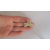 Generic Small mini gold metal crystal crossed hair claw clip