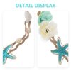 KALLORY 2pcs Seashell Headband, Elastic Ocean Hair Band Star Shell Hair Wreath Bohemian Headdress for Girls