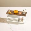 LOGOFUN Wood Dollhouse Table Miniature Rectangular Kitchen Table 1:12 Scale Mini Wood Table for Dollhouse Furniture Accessories