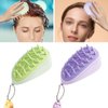 Scalp Exfoliator Brush for Dandruff Removal, Scalp Massager for Hair Growth, Wet Dry Hair Brush for Soft Silicone Scalp Care, Suitable for Men & Women (2pcs Green+Purple)