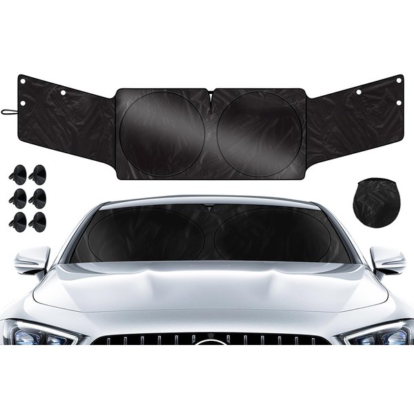 Car Windshield Sun Shade- Front and Side Window Sun Cover Block Sun Heat Protect Vehicle Interior Accessories Sunshades Prevent Prying and Protect Privacy Sun Shade for Sleeping in Car Reflects UV Ray