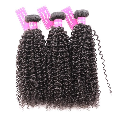 Original Queen 100% Brazilian Unprocessed Virgin Kinky Curly Human Hair Weave 3 Bundles Deep Curly Hair Extensions Mixed Length 16 18 20inches