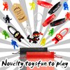 Libima 168 Pcs Ninja Party Favors Karate Birthday Party Supplies Ninja Toys, 48 Small Ninja Figurines, 24 Flying Ninjas Toys, 24 Silicone Bracelets, 24 Keychains, 24 Organza Bags, 24 Thank Card