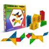 Archimedrix - Tangram Magnetic Tiles Building Blocks, Lightweight Magnetic Building Blocks, Phthalate and Lead-Free Magnet Blocks, Durable Pattern Blocks, 29 Pieces