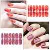 WOKOTO 16 Sheets Gradient Nail Polish Stickers for Women Nail art Gel Stickers Strips for Nails Colorful Nail Polish Strips Full Nail Wrap Gel Strips Nail Wraps Nail Art Stickers Decals for Gel Nails