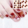 YECIRALA 20 Sheets 440 Pcs Self Adhesive Toe Nail Polish Stickers Full Nail Wraps for Women Girls Glitter Gradient Toenails Stickers Gel Nail Strips Nail Polish Stickers for Toes Nails Stick On Nails