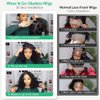 Curly Pixie Cut Wig Human Hair 4X4 HD Lace Short Curly Wigs Wear and Go Glueless Wigs Pre Plucked Pre Cut Short Curly Glueless Bob Wigs Human Hair for Women