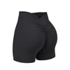 YEOREO Daze Workout Shorts Womens Scrunch Butt Gym Shorts for Women V Back Booty Butt Lifting Biker Compression Spandex Yoga Shorts Black Medium