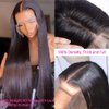 22 Inch Straight Lace Front Wigs Human Hair Pre Plucked 13x4 HD Transparent Lace Front 180 Density Glueless Human Hair Wigs for Black Women Brazilian Virgin Frontal Wigs Human Hair