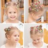 choicbaby 80PCS Baby Hair Clips for Girls 16 Different Variety of Colors Cute Baby Hair Accessories Mini Flower Hair Clip for Infant Fine Hair