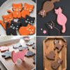 5 Pcs Cat Cookie Cutter, Safe Stainless Funny Cookie Cutters with 5 Different Cat Shapes Reusable Washable Cookies Cutter Set for Kitchen Baking Dessert Making