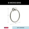 DELTA FAUCET Rubber Limited 73846-SS Lahara Wall Mounted Towel Ring in Brilliance Stainless Steel