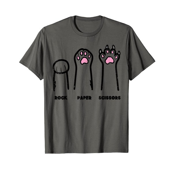 Rock Paper Scissors Cat Paws Funny Boys Girls Kids Toddler T-Shirt