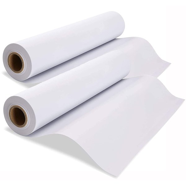Easel Paper Roll, 2PCS (44CM x 15M) Drawing Paper, 18-Inch by 49-Feet Art Paper Roll Replacement for Kid's Art Easel Paper, Arts & Crafts, Bond Paper, 2-Pack (2pc Rolls)