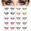 Face Eye Tattoo Stickers Eyeline Eye Shadow Temporary Tattoo Stickers for Women Men Face Eye Makeup Halloween Decals Party Supplies