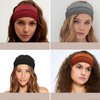 FASOTY Headbands for Women Non Slip Wide Fashion Head Bands Soft Elastic Hairbands Workout Yoga Head Wrap Thick Headbands Hair Accessories, 5 Pack-Color A