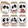 SHIEL-EVEN Halloween DIY Crafts-50 Pack Mason Jars Shape Halloween Cards with Candy Bags for Party Favors, 5 Design Halloween Crafts for Kids, Halloween Cardstock Craft Supplies for Classroom School