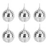 Mirror Disco Balls Set - Silver Reflective Mirror Balls Easy to Hang Suitable for Weddings, Parties and Family Celebrations (6 pcs)