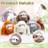 Motionchic 12 Pcs Mini Sloth Stuffed Animal Bulk Operation Christmas Sloth Party Favors 4 Inch Small Baby Shower Sloth Gifts Soft Adorable Jungle Animal Plush Toys Sloth Doll for Birthday Decoration
