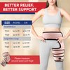 Doctor Developed Strengthening & Stabilizing Hip Brace for Men & Women - Hip Brace for Sciatica Pain Relief - Compression Wrap for Hip Pain - Hip Support Brace - With Medical Handbook (S/M, Pink)